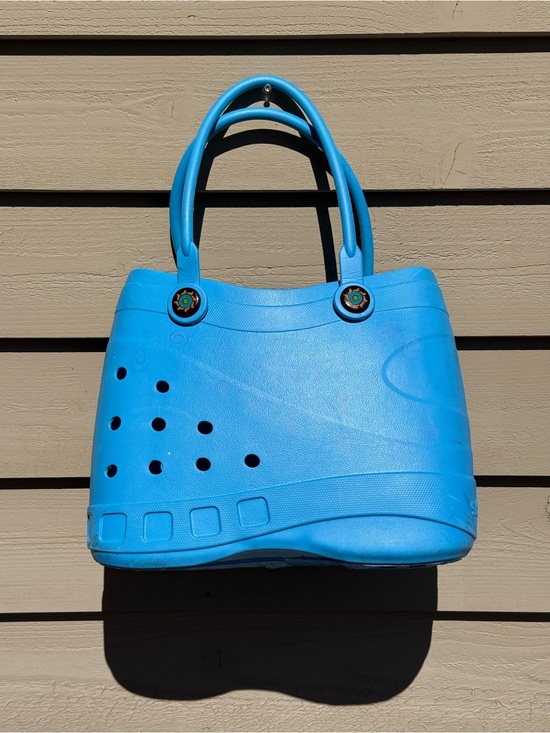 Optari Sol Handbags - Optari Sol Rubber Tote Bag Light Blue
